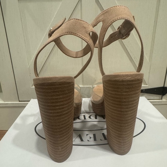 Steve Madden Epic Clear Blocked Heels Womens 9 - Picture 4 of 11